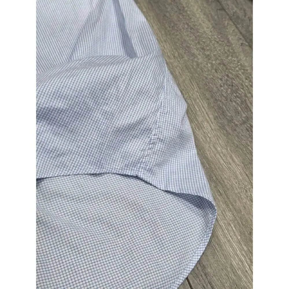 Polo Ralph Lauren blue cotton check shirt button down w/ logo Large A005922